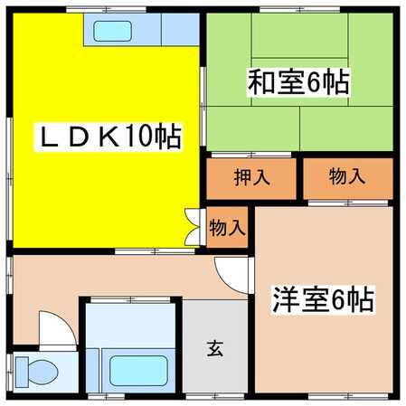 オリーブ（愛国東）の物件間取画像